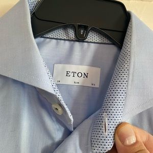 ETON 15 1/2 39 Slim Dress Shirt with detailed cuff and neck
